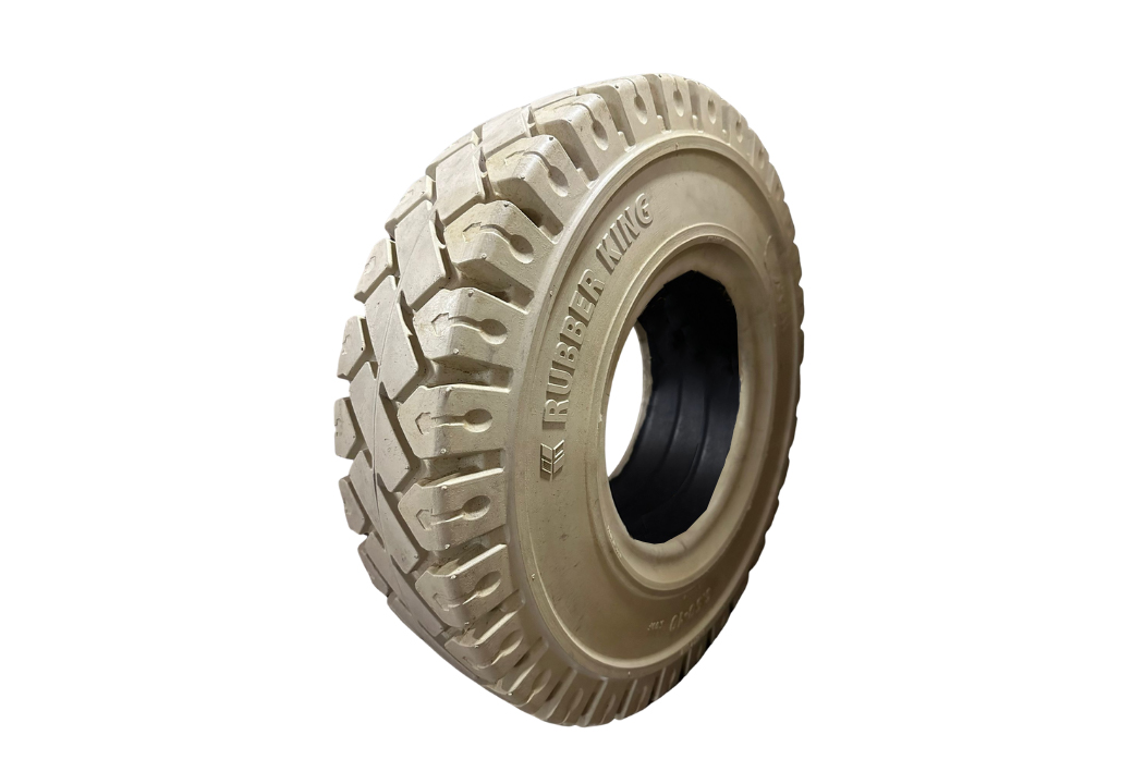 27x10-12  Premium Forklift Beyaz Dolgu Lastik Sekmanli RUBBERKING 8.00G-12 (271012)
