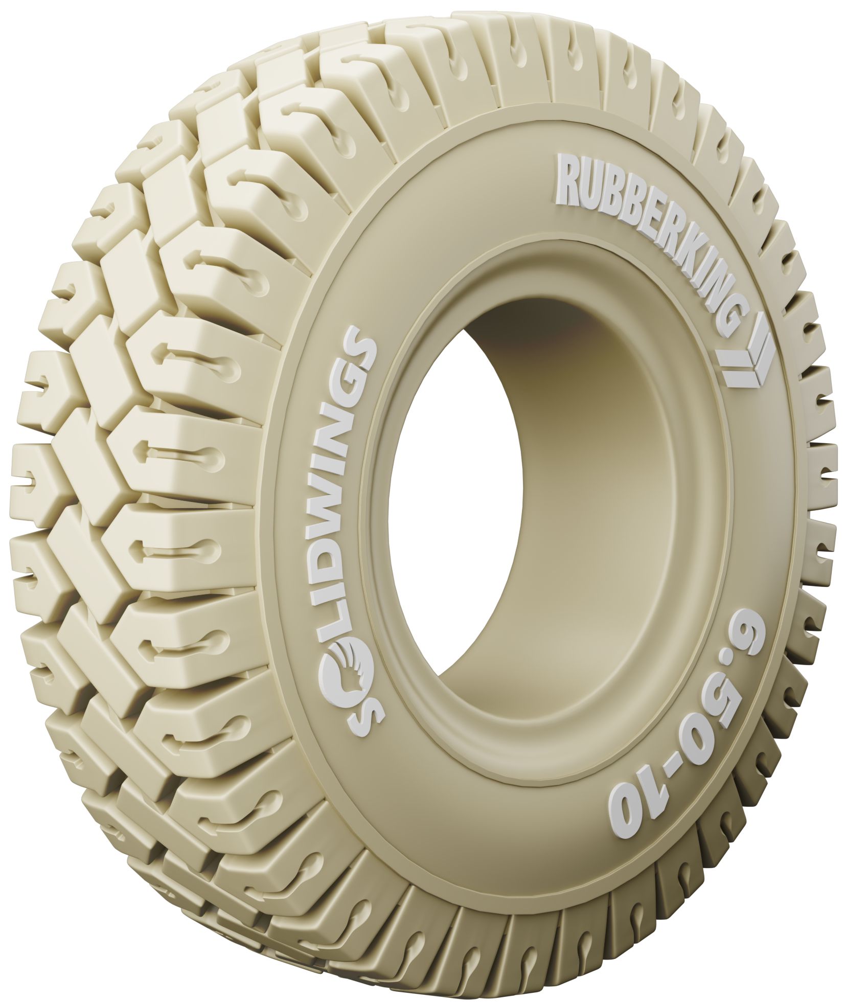 6.00-9 Premium Forklift Beyaz Dolgu Lastik Sekmansiz RUBBERKING 4.00E-9 (6009600-9)