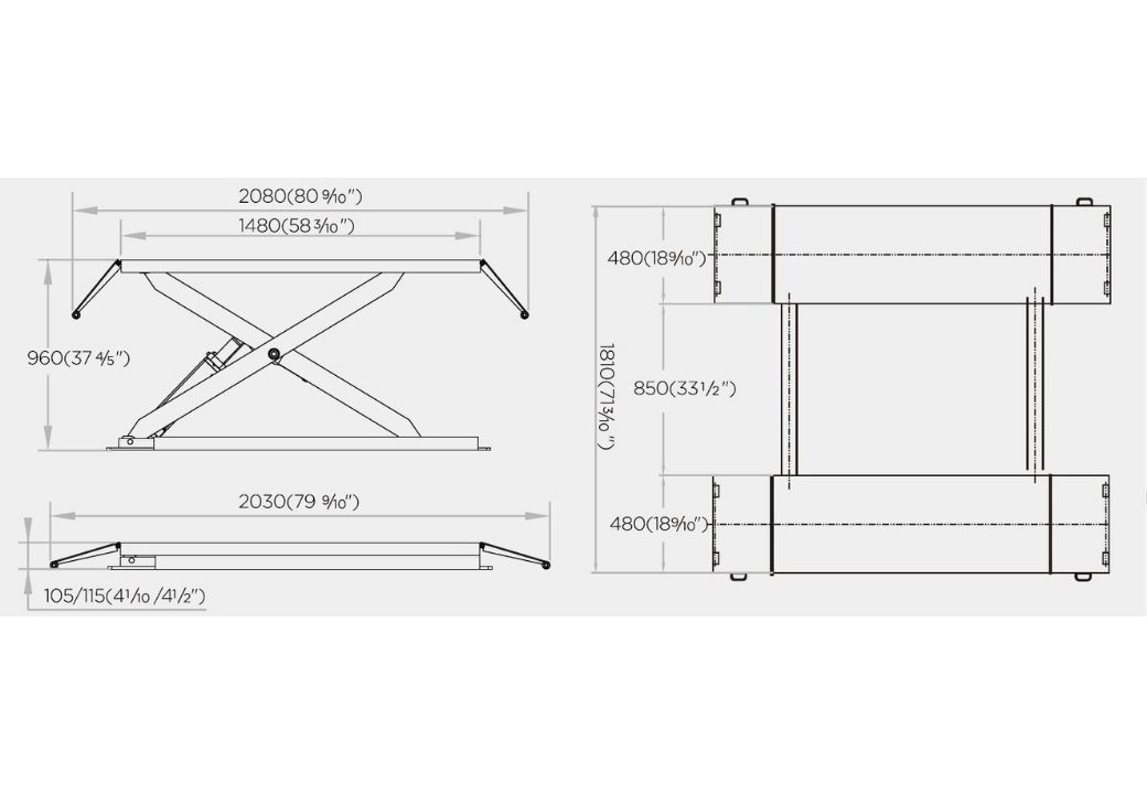 UNITE HIDRO ELEKTRIKLI-KILIT MAKASLI LIFT 1 METRE 3 TON U-Z30M